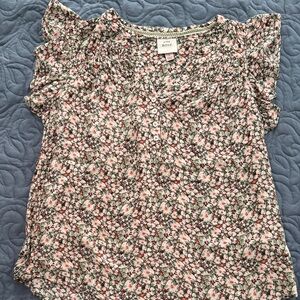 Knox Rose Floral Blouse - Pink and Green